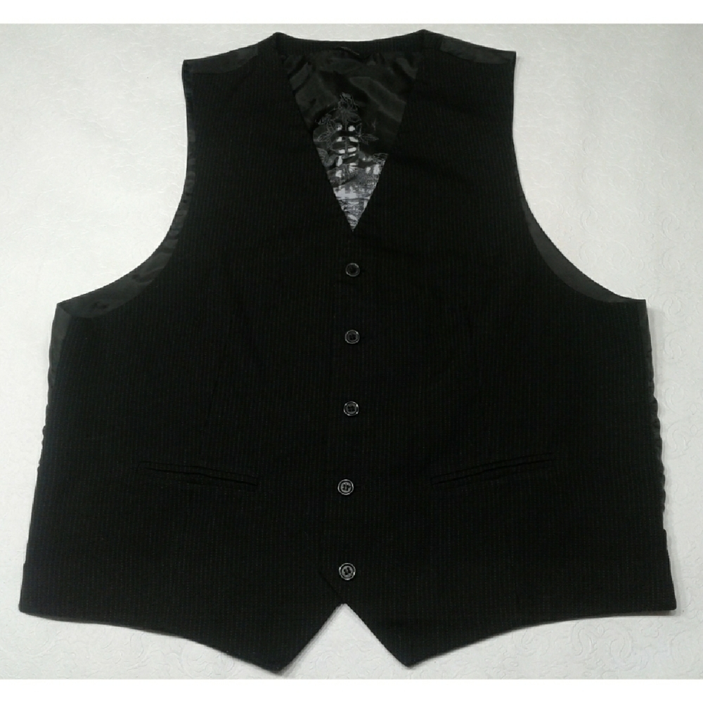 Aight Eight Men's striped black Vest plus size XL